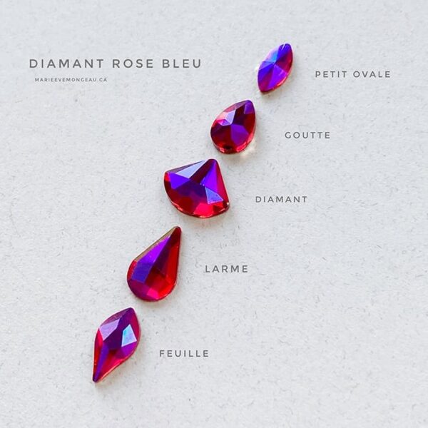 Diamants formes | Rose bleu