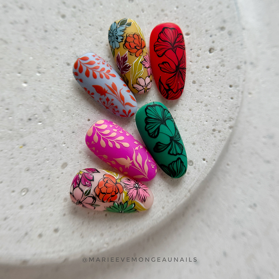 Capsule Nail Art | Motifs de fleurs | FR